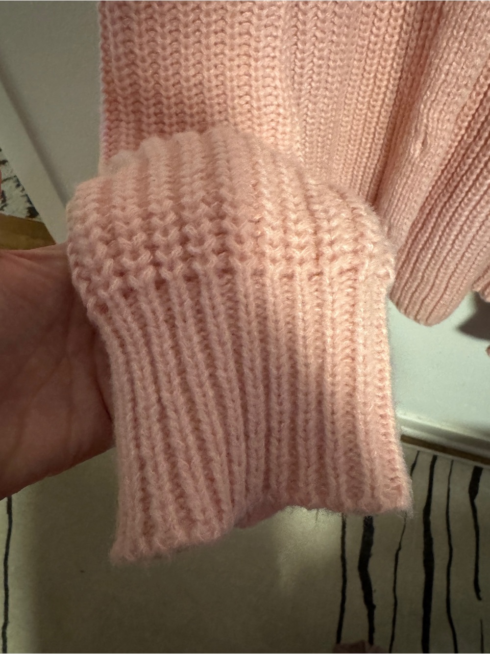 Cozy Pink Button-Up Knit Cardigan Sweater - Picture 9 of 9